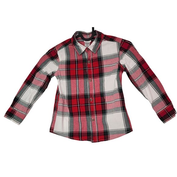 Carters Toddler Boys Plaid Button-Down Shirt Red & White Size 5T Pre-owned - Picture 1 of 8